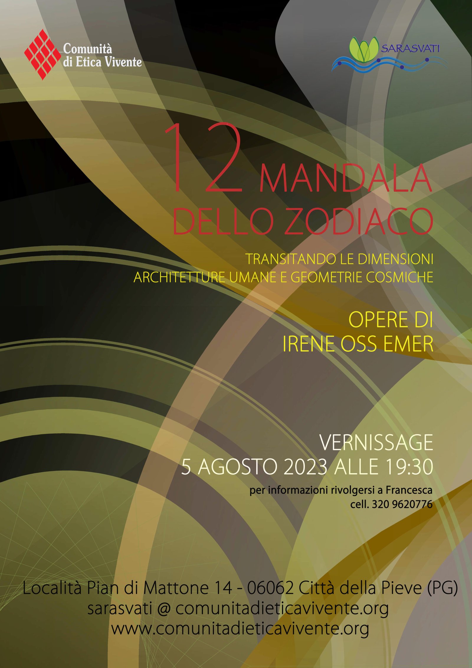 Locandina: 12 mandala dello Zodiaco, 5 agosto 2023